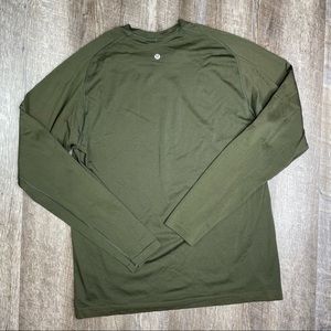 lululemon Olive Green Metal Vent Tech Long Sleeve Shirt Size Large